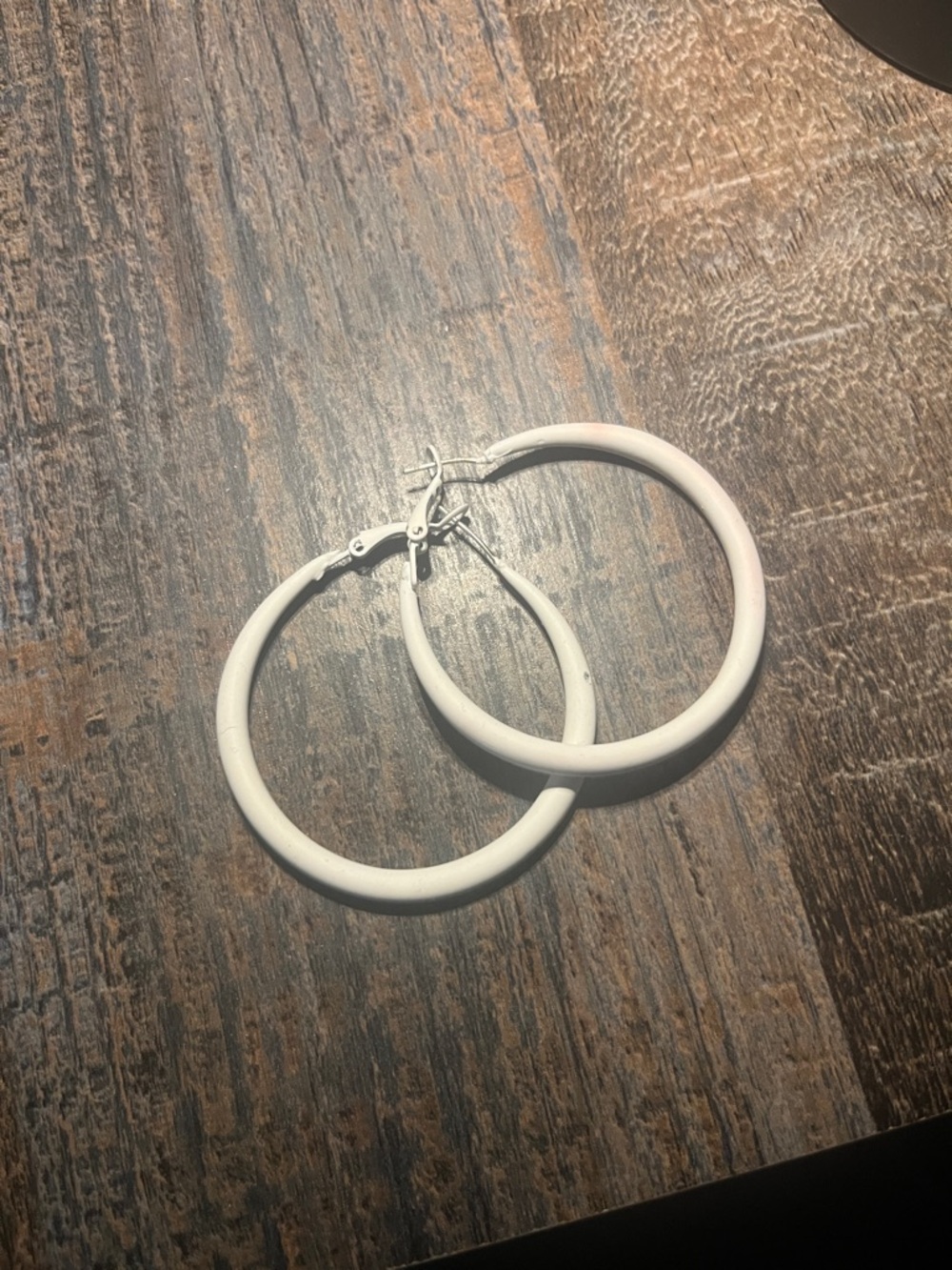 White Hoop Earrings - Women's Fashion Hoops